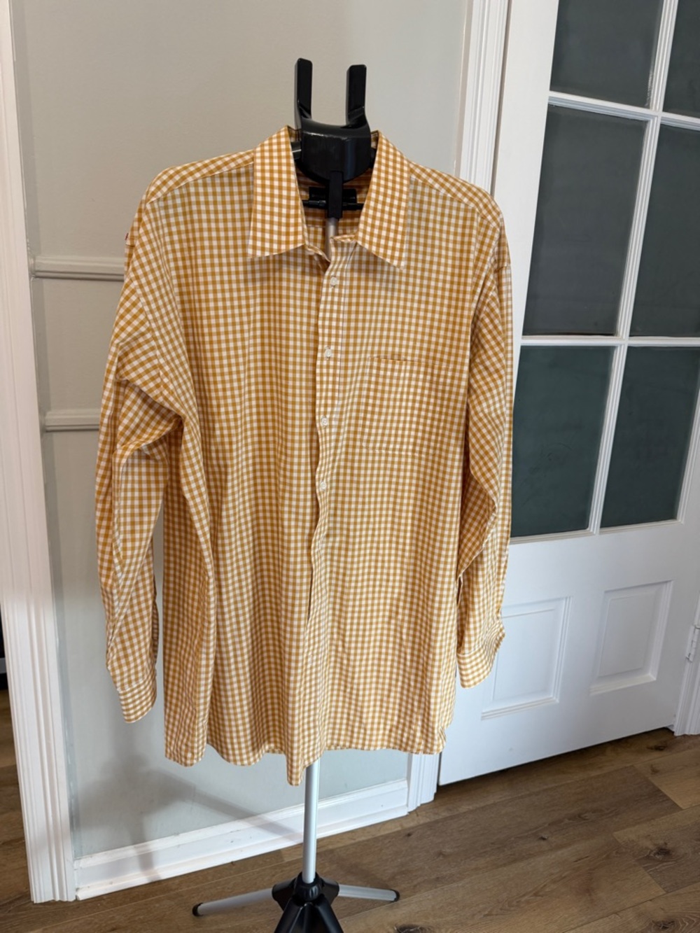 Beverly Hills Polo Club Yellow Gingham Button-Down Shirt